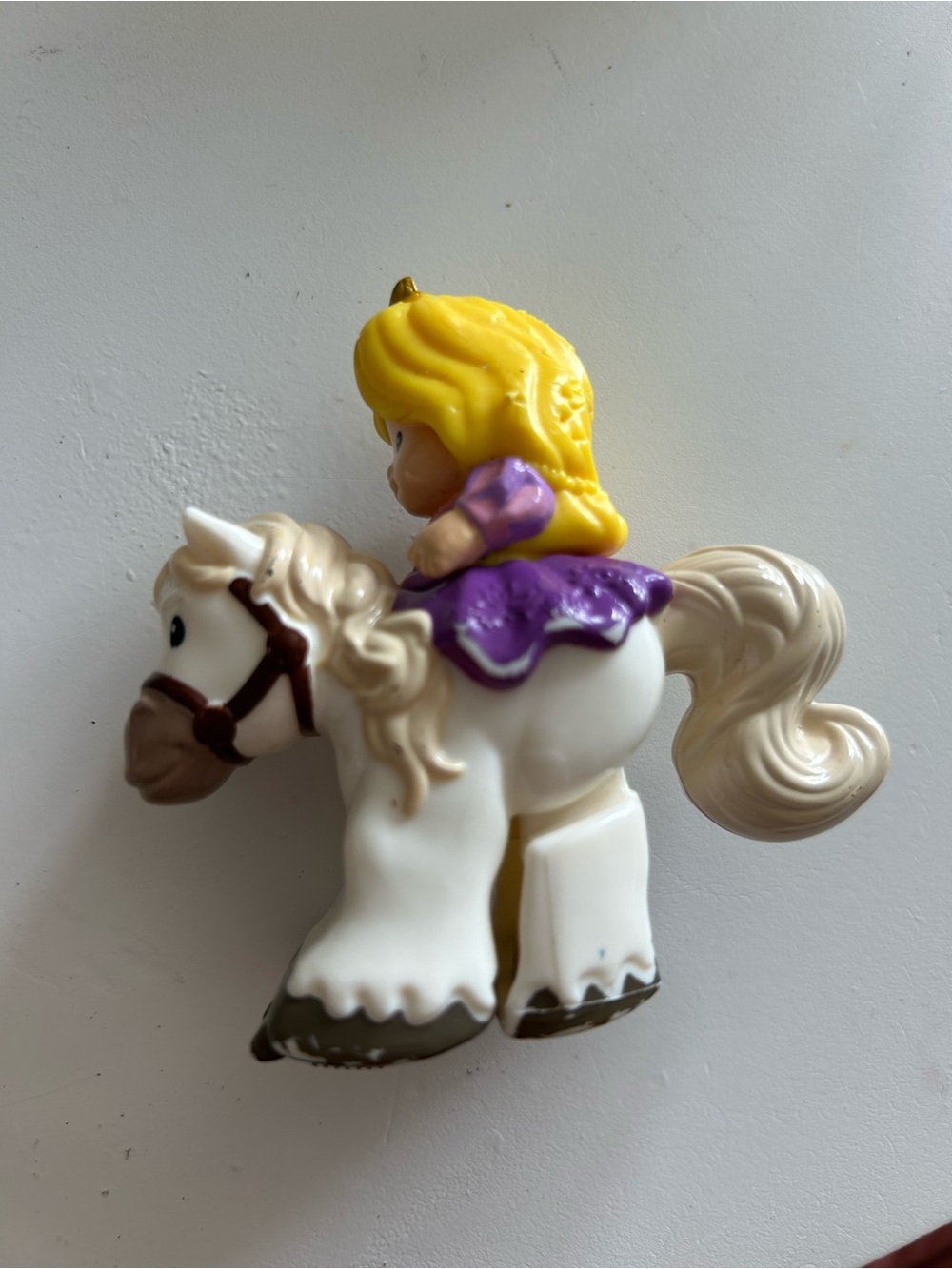 Klip Klip Blonde Princess on White Pony Toy - Purple Dress